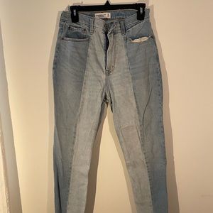 Abercrombie two toned curve love jeans
